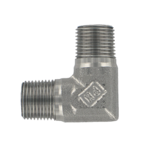 Stainless Steel NPT Male to NPT Male 90° Elbow Adaptor