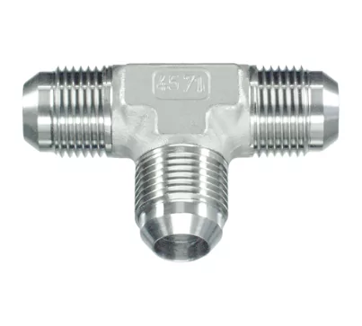 7/16"-20UNF 37° JIC male-male T adaptor