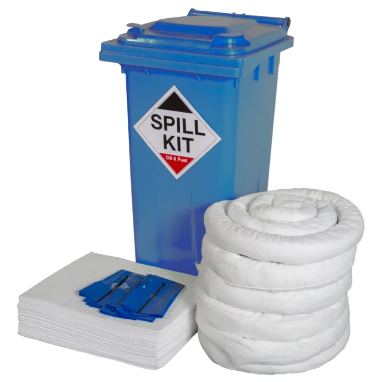 120L Oil & Fuel Kit - Blue Wheelie  Bin
