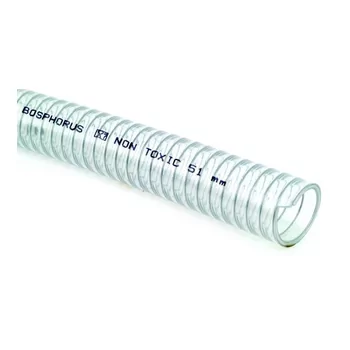 4" (102mm) Non-Toxic Steel Spiral PVC (Coil Length 10mt)