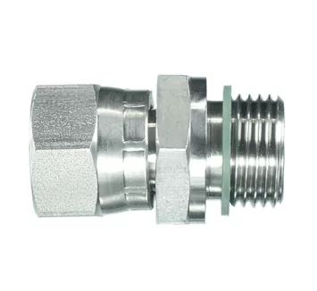 7/16"-20UNF 37° JIC swivel fem to 1/4" BSPP male adaptor