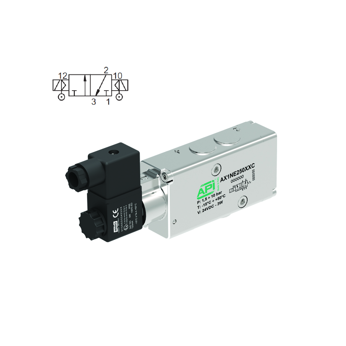 5/2 Solenoid/Solenoid Intrinsic Safety Ex ia External Air Pilot Inline NAMUR 1/4" Valve Interface (Electrically Operated)