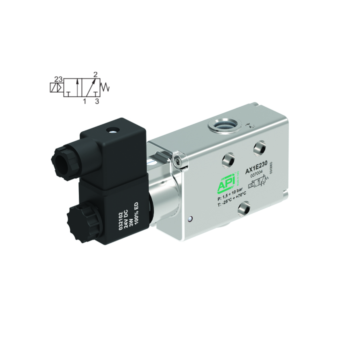 3/2 NO Inline Valve Interface (Electrically Operated)