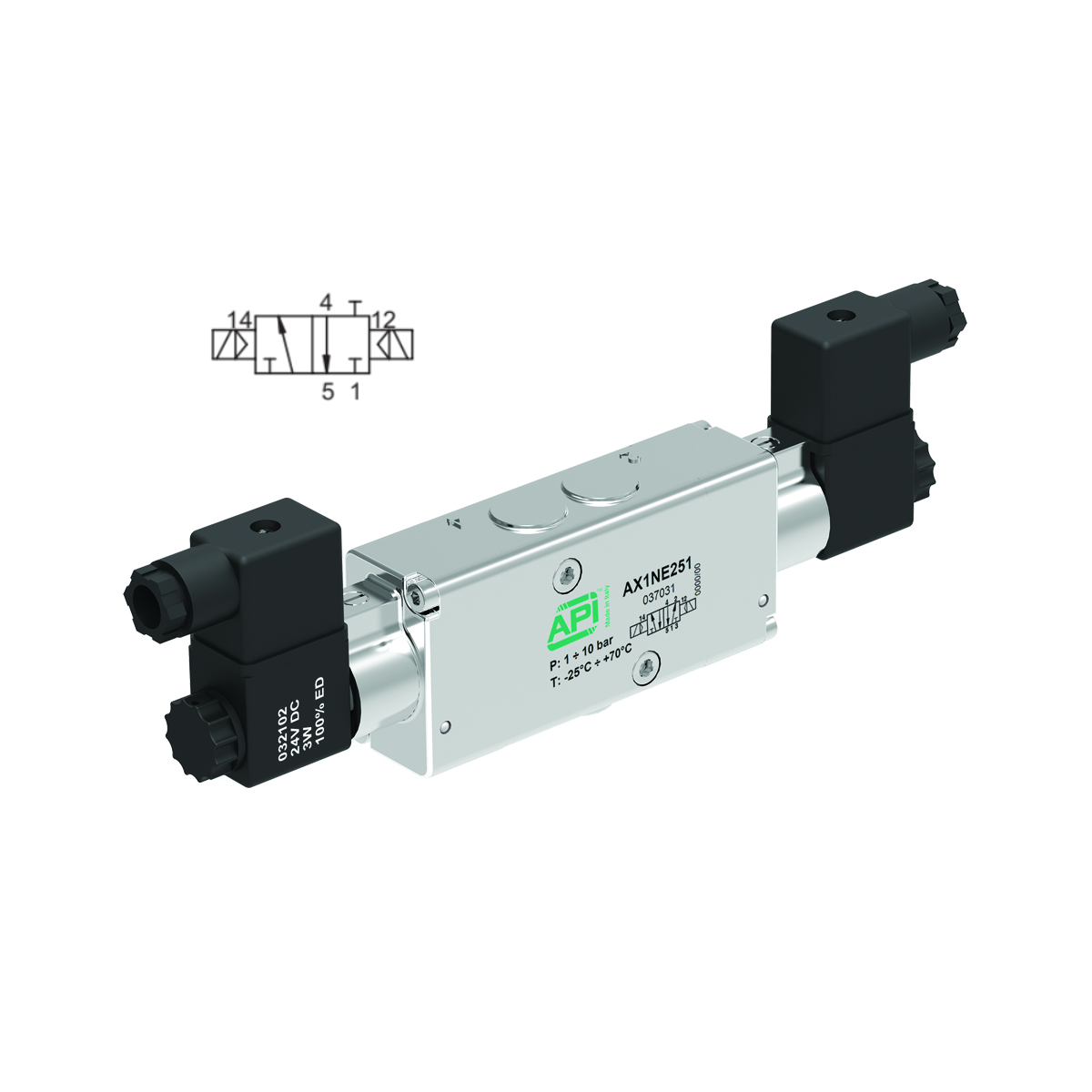 3/2 Solenoid/Solenoid NAMUR Interface 1/4" Valve