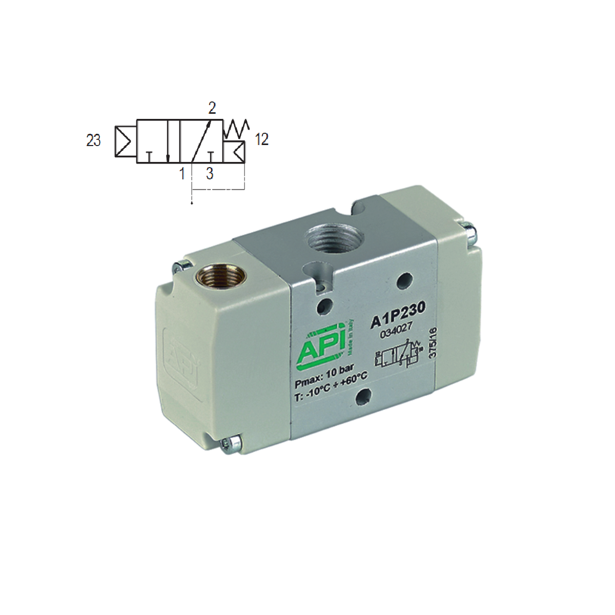 1/4" 3/2 NO Pneumatically Operated Valve