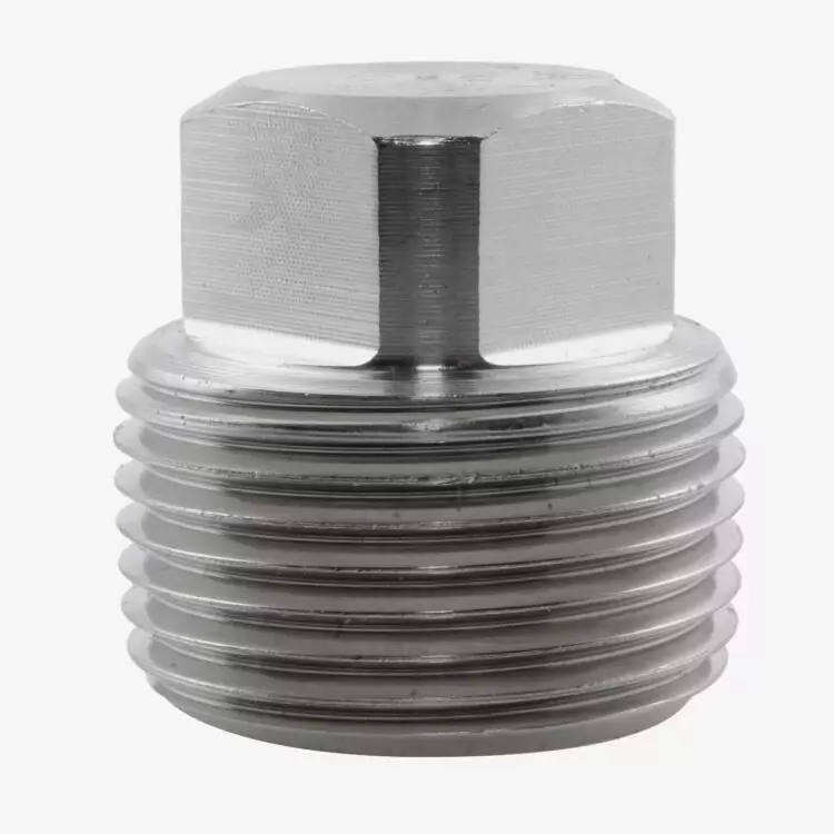 1/2" NPT SQUARE HEAD PLUG 6000LB 316/L STAINLESS STEEL