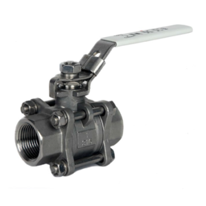 PN82 Stainless Steel 3 Piece Ball Valve Screwed BSP Taper