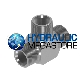 1/2" BSPT Male/Male/Male/ Tee (Coned)