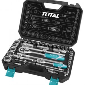 44 Piece 1/4'' + 1/2'' Socket Set