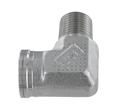 1/8" NPT female to NPT male block 90° elbow