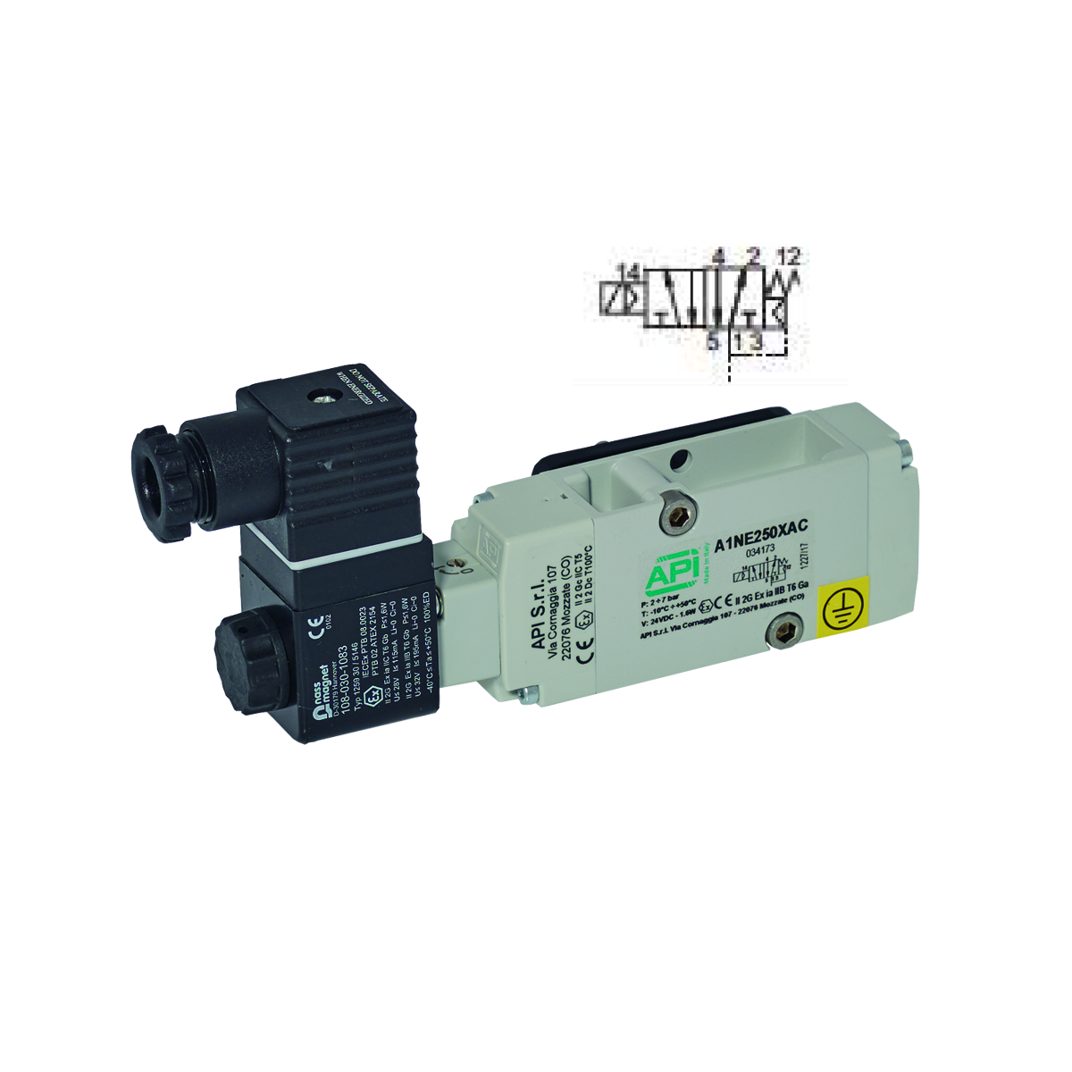 1/4 " 5/2 Sol/Spring Intrinsic Safety Ex ia NAMUR Interface Mounting