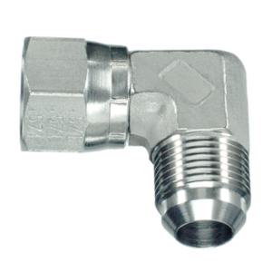 Stainless Steel JIC Male to JIC Swivel Female 90° Elbow Adaptors
