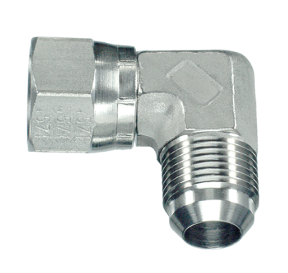 1 7/8"-12 JIC male to 1 7/8"-12 JIC swivel female elbow adaptors