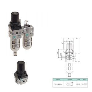 1/4" Filter/Regulator Semi Auto Drain