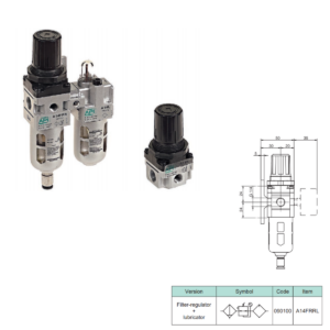 1/4" Filter/Regulator/Lubricator Semi Auto Drain