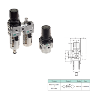 3/8" Filter/Regulator/Lubricator Semi Auto Drain