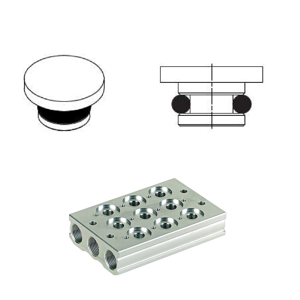 Blanking Plug For 1/4" Sub Base
