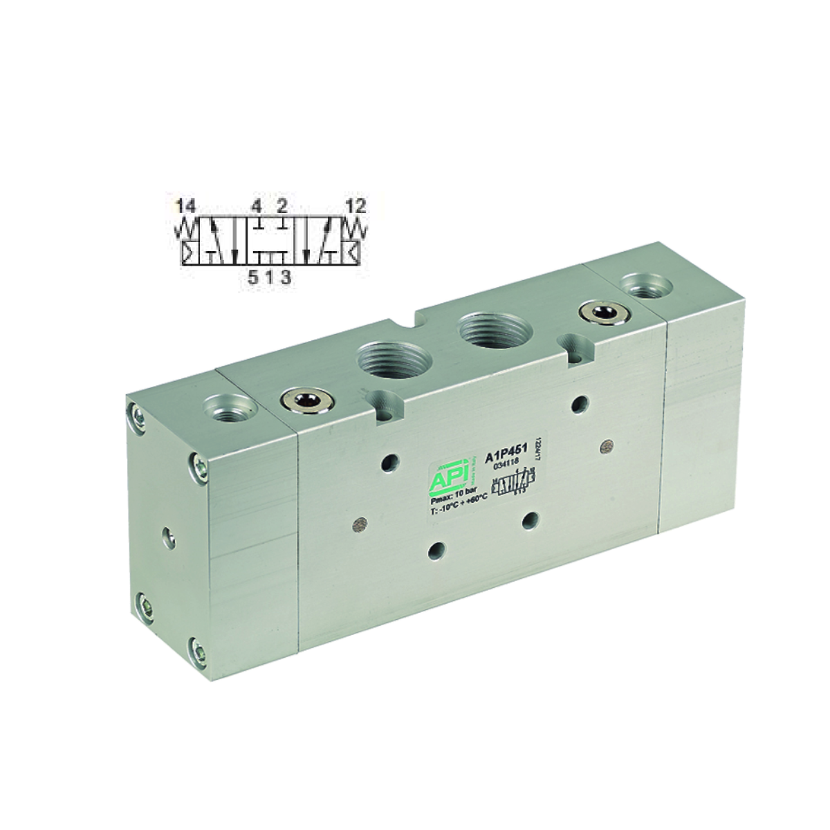 1/2" 5/3 Closed Centres Pneumatically Operated Valve