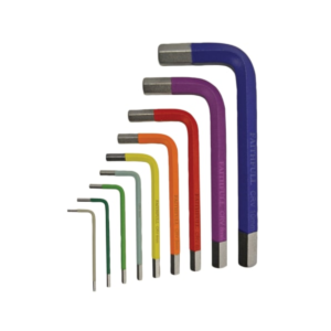 Coloured Arm Hex Key Set of 9 Metric (1.5-10mm)