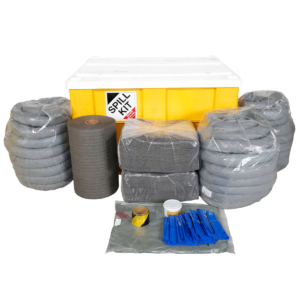 600 Litre Spill Kits - Box Pallet With Plug Rug Drain Cover
