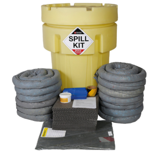 250 Litre Spill Kits Overpack Drum With Plug Rug Drain Cover