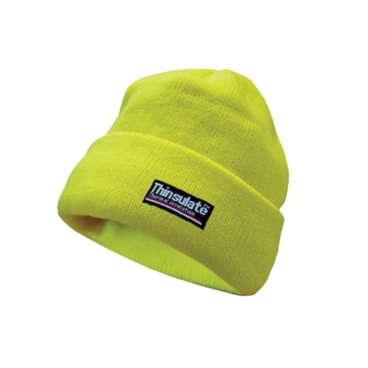Hi Vis Yellow Beanie Hat Thinsulate® Lined