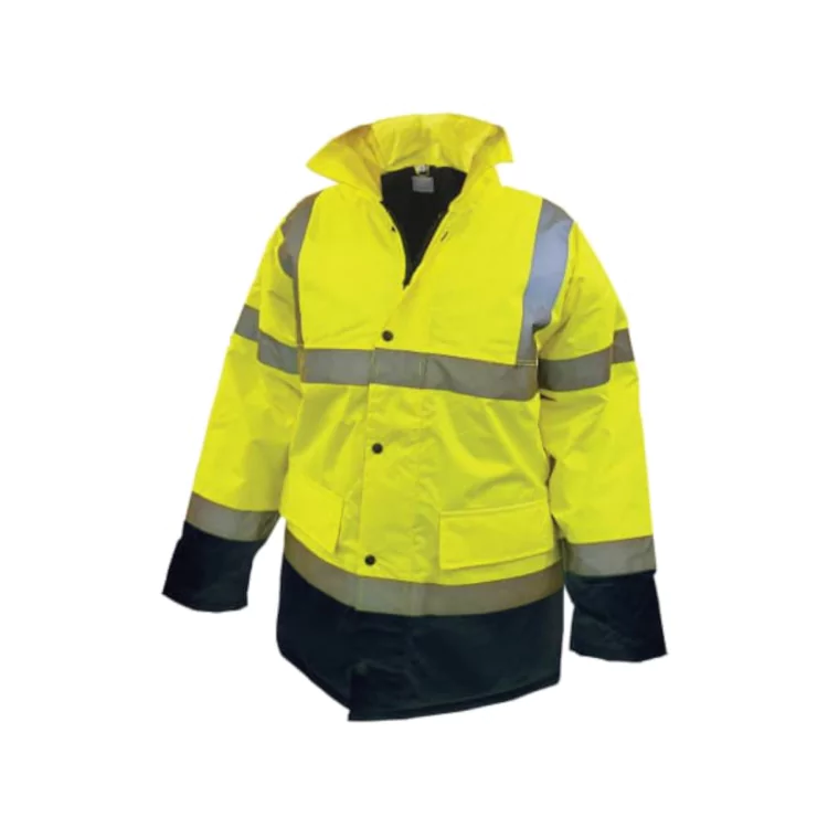 Hi-Vis Yellow/Black Motorway Jacket - L (44in)