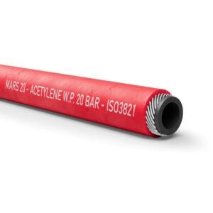 1/4" (6mm) Premium Rubber Red Acetylene 20 Bar (Coil Length 100mt)