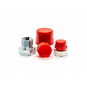 Metric Red Threaded Caps