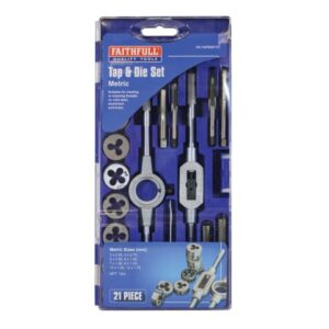 Metric Tap and Die Set of 21 Carbon Steel