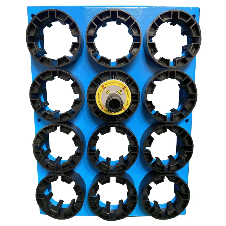 Quick change tool and die storage rack for YB-P32CS