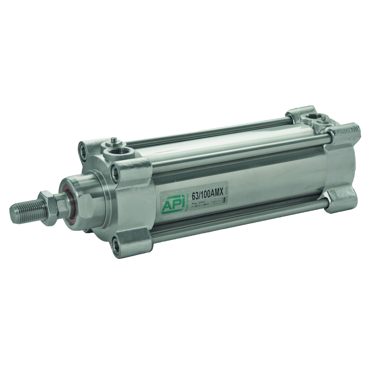 200 Bore / 800 Stroke Stainless Steel Cylinder AMX Series ISO 15552