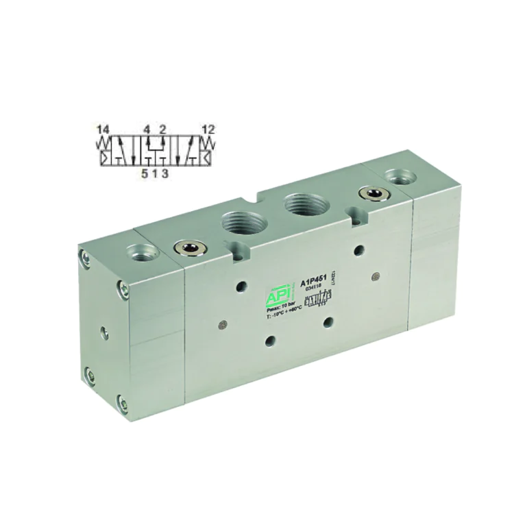 1/2" 5/3 Pressurised Centres Pneumatically Operated Valve