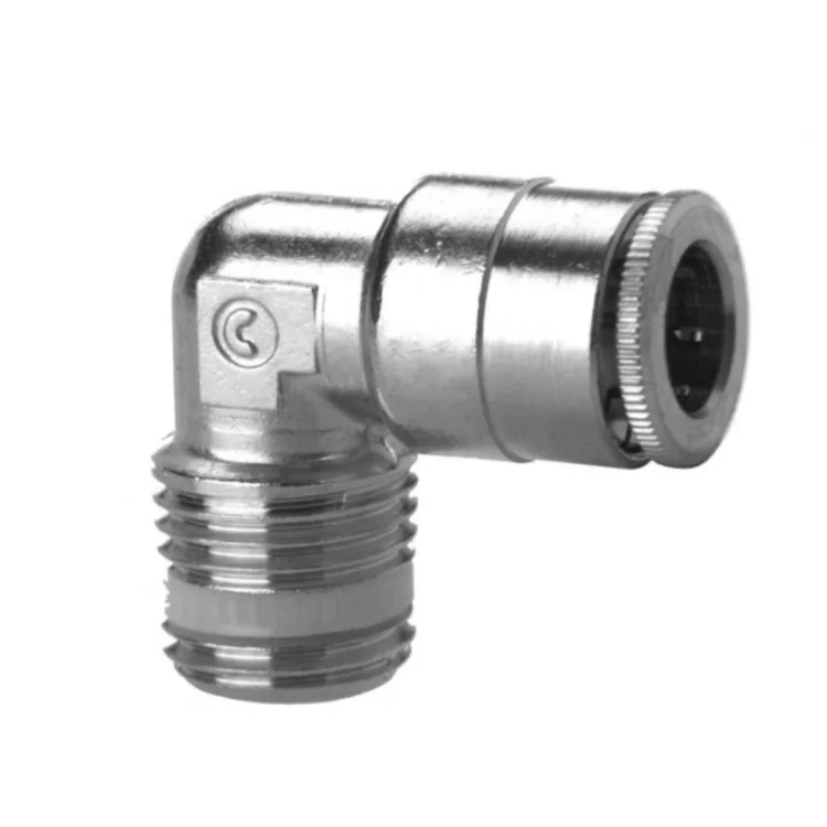 Push In Fitting Fixed Male Elbow-4mm tube-1/8 thread