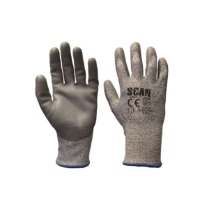 Grey PU Coated Cut 5 Gloves