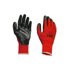 Palm Dipped Black Nitrile Gloves