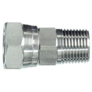 Stainless Steel BSPP Swivel Female x NPT Male Straight Adaptor