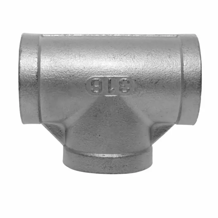 1/4" NPT EQUAL TEE FEMALE/FEMALE/FEMALE 150LB 316 STAINLESS STEEL