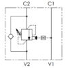 1/2" BSP Single Over Centre Valve - 30 to 210 bar adjustment - Image 2