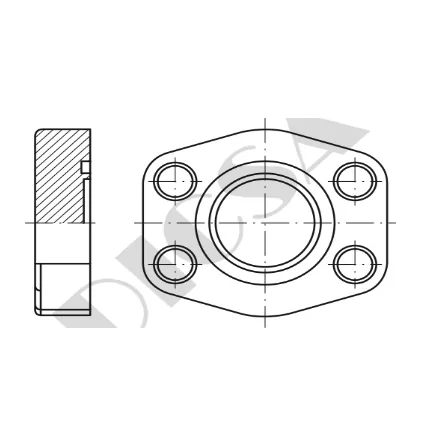 1 1/4" 3000 Series SAE Blanking Flange O-Ring Face Stainless