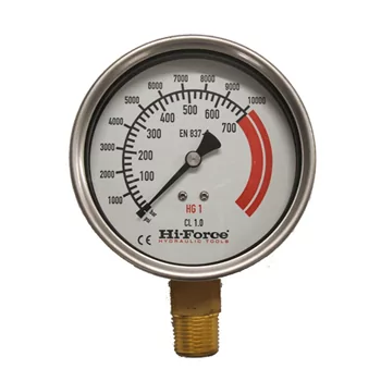 Dry Gauge 100mm Diameter - 0-109 Tonnes - 1/2" - 14NPT - Compatible With All 109 Tonnes Models