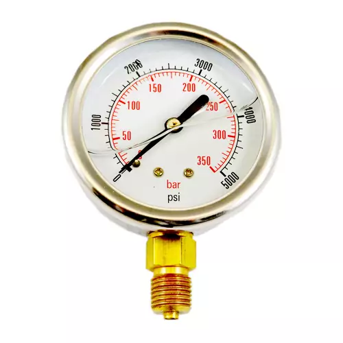 0 - 1000 PSI / 0 - 70 Bar 63mm Dial Pressure Gauge Bottom Entry Glycerine Filled