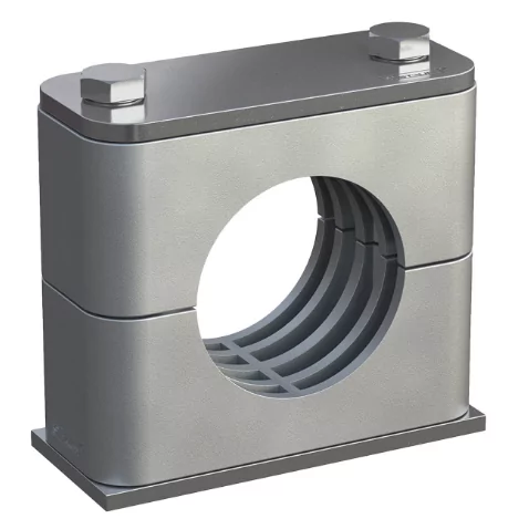 6mm Group 1A (Standard Series) AL - Aluminium Clamp Assembly c/w Mild Steel Cover Plate, Weld Plate & Bolts
