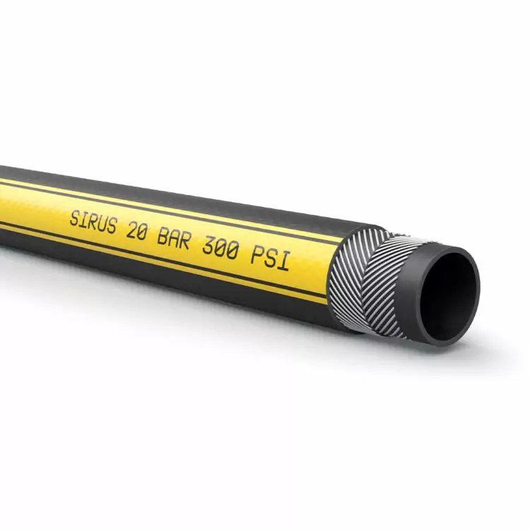 1/4” Sirus Black Air Yellow Stripe Hose - 100M Coil