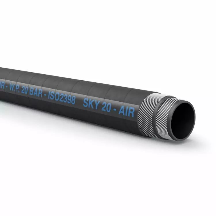 1” Sky 20 Bar Mandrel Built Black Cover Air Hose - 10M Coil