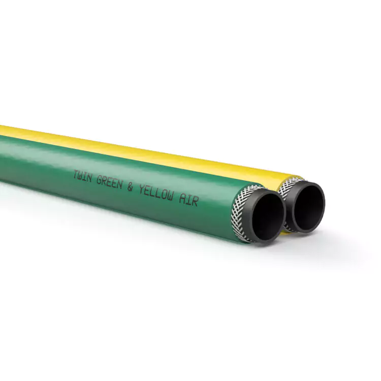6x14mm Twin Airline Hose EN1327 Green & Yellow 20 Bar WP (100m coil)