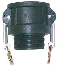 1" Type B Camlock x BSPT Male - Polypropylene