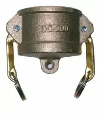 5" Type DC Camlock x Dust Cap - Brass