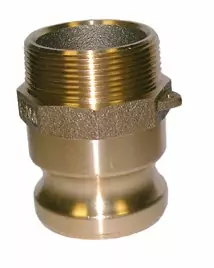 3" Type F Camlock x BSPT Male - Brass