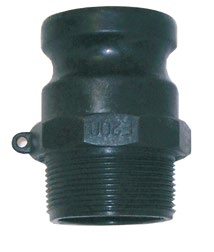 3/4" Type F Camlock x BSPT Male - Polypropylene